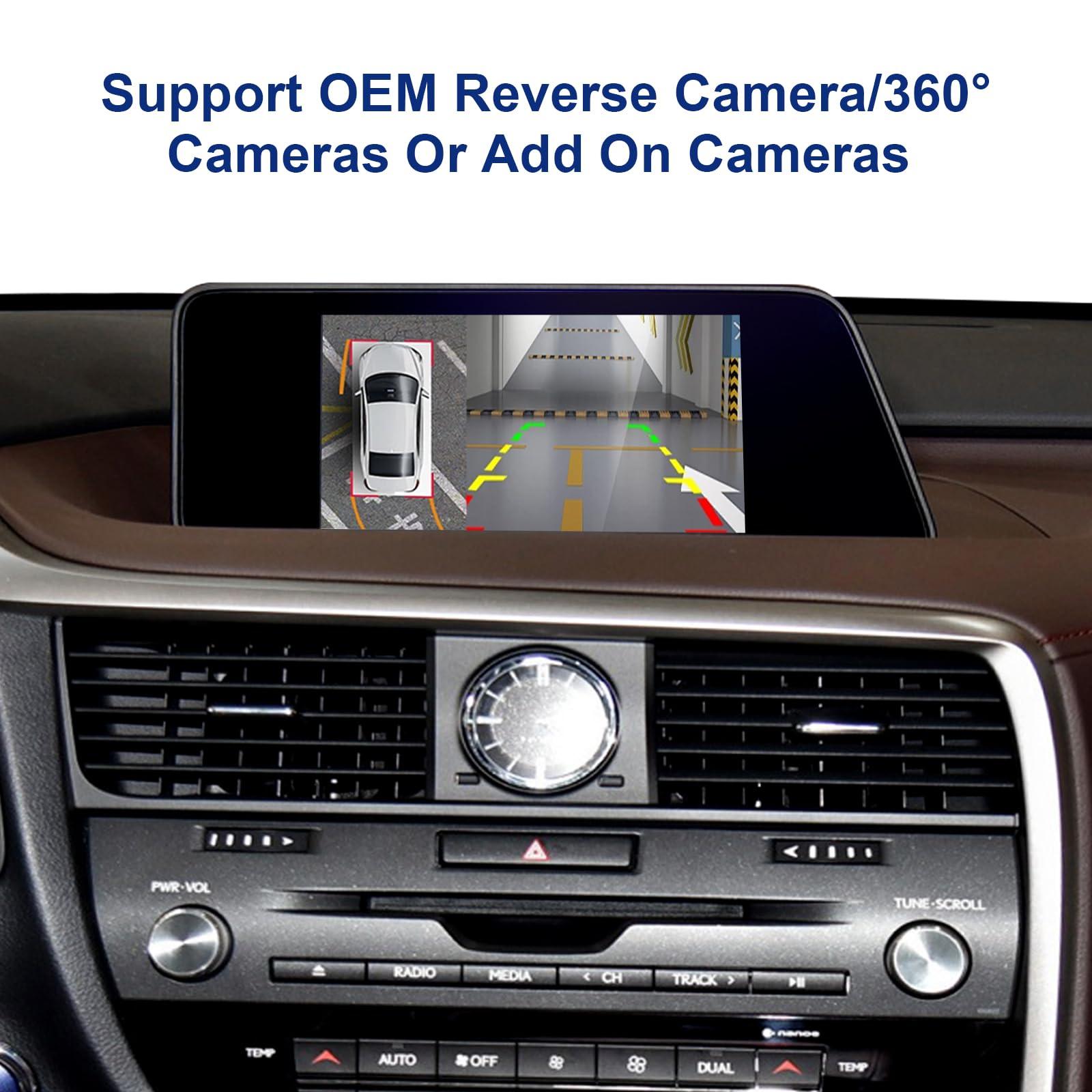 Autuvone AUTUVONE LVDS Wireless Wired CarPlay for Lexus RX ES NX CT is RC OEM Rotary Knob Controller, Add On Car Play, Support Wireless Android Auto Retaining The Factory Operation System