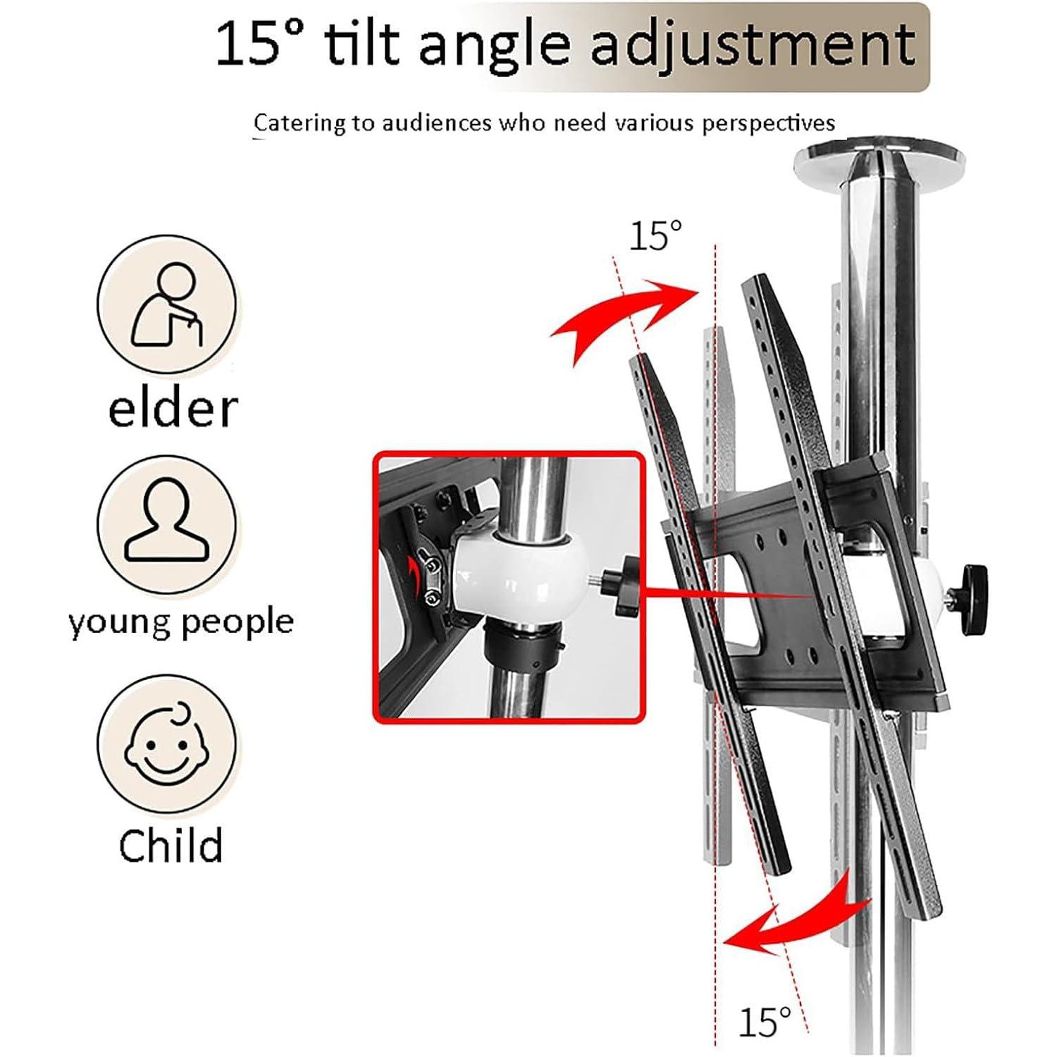 TAHALI TV Wall Mount 360 Rotation TV Bracket, 86-114cm Adjustable Height TV Stand, Suitable for 32-55 Inch LED Screens