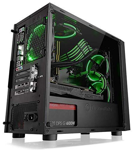 Thermaltake Thermaltake Versa H18 Tempered Glass Black Spcc Micro ATX Gaming Computer Case CA-1J4-00S1WN-01