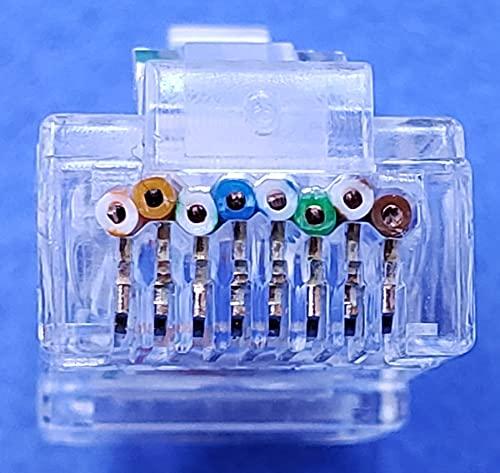 Ideal Industries IDEAL Electrical 85-385 Unshielded Feed-Thru Modular Plug, Cable Connector for CAT6A/6 Unshielded Cables, 50 Connectors