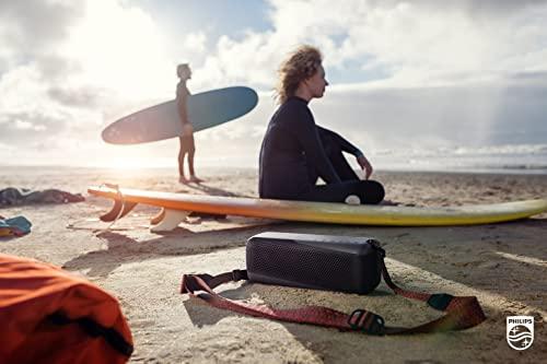 Philips Audio Philips S7807 Wireless Bluetooth Speaker, 7000 Series - 40W Output, IP67 Waterproof, 24-Hour Playtime, Portable with Built-in Microphone, Voice Assistant, USB-C, and Power Bank, Black