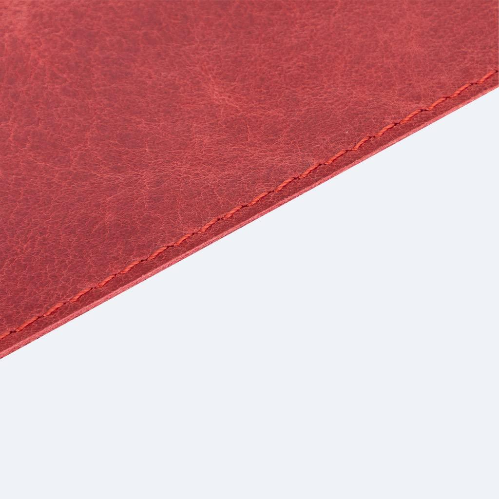 OXA OXA Leather Mouse Pad | Smooth Surface | Non-Slip Base | Tracking Precision | Full Crafted from Genuine Leather | for Both Women & Men Home Decor Usage | - Red