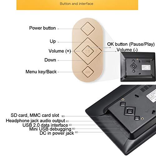 Digital Picture Frames Digital Photo Frame 10.1 inch 1024x600 High Resolution Picture Frame with Remote Control, Alarm Clock and Calendar, Commercial Advertising Machine, Display Picture/Video