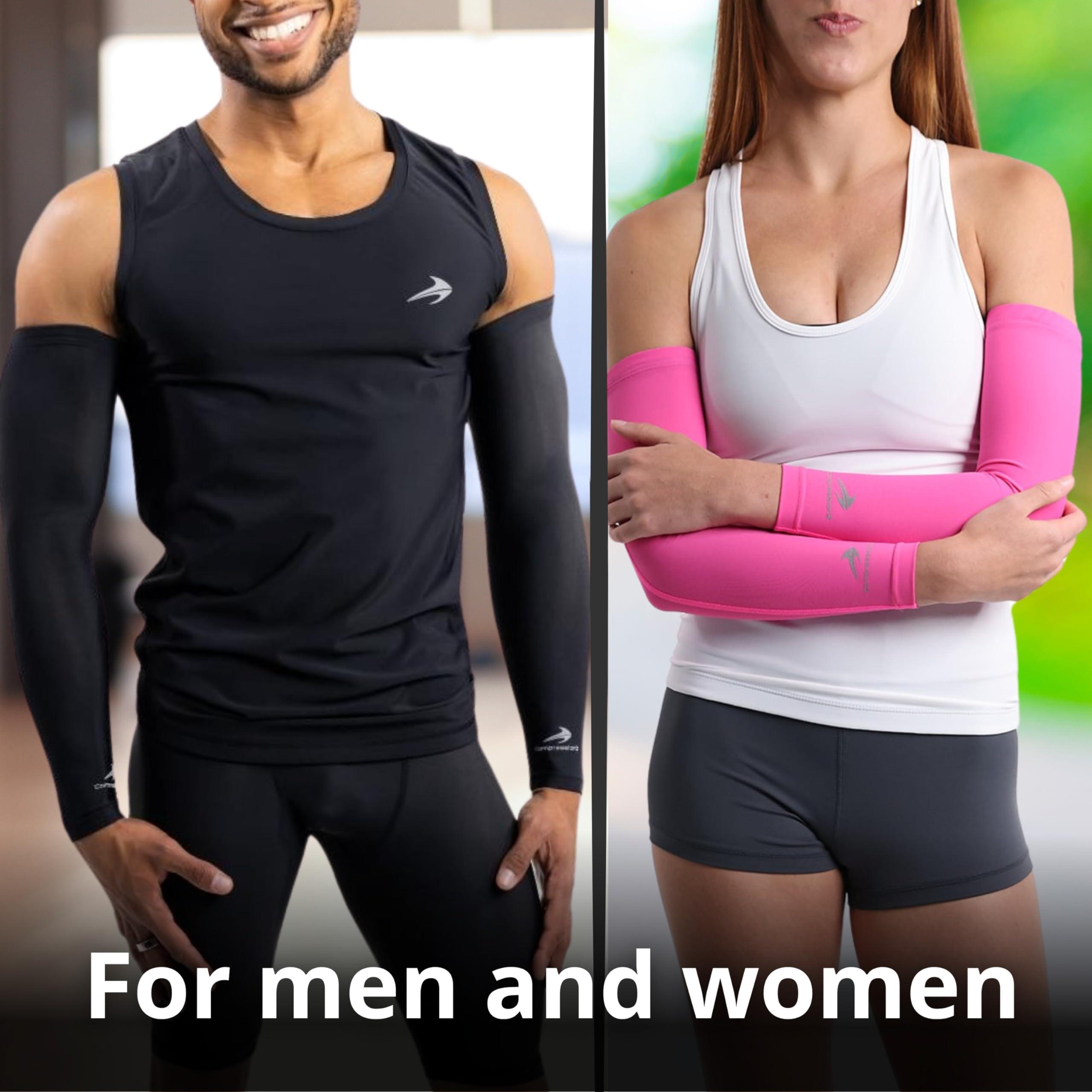 CompressionZ Compression Arm Sleeves for Men & Women - UV Protection Sleeves to Cover Arms