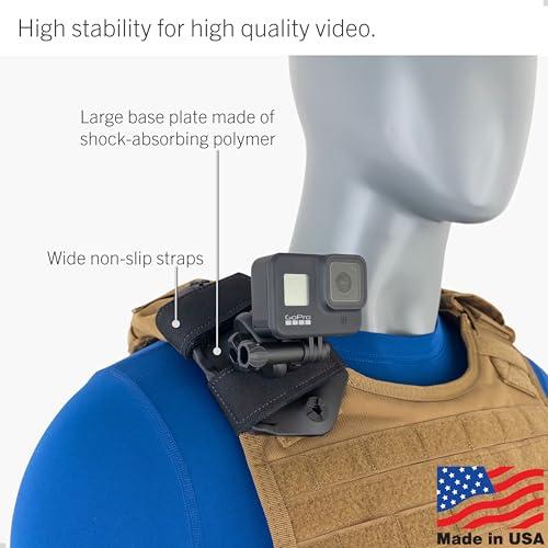 STUNTMAN STUNTMAN Vest Mount - for Non-Inflatable Life Vests, Tactical Vests and Other Gear with Wide Straps - Fits GoPro, DJI Osmo (Action 5 Pro, 4, 3, 2), Insta360 (Ace Pro, Ace, ONE RS, ONE R), and Others