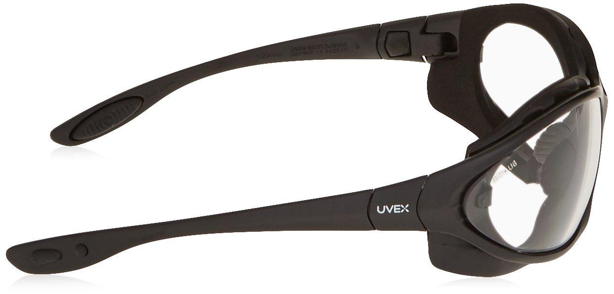 Honeywell Ademco Honeywell Uvex Ademco Home Seismic Black Safety Glasses With Clear Anti-ScratchHard Coat Lens (S0600)