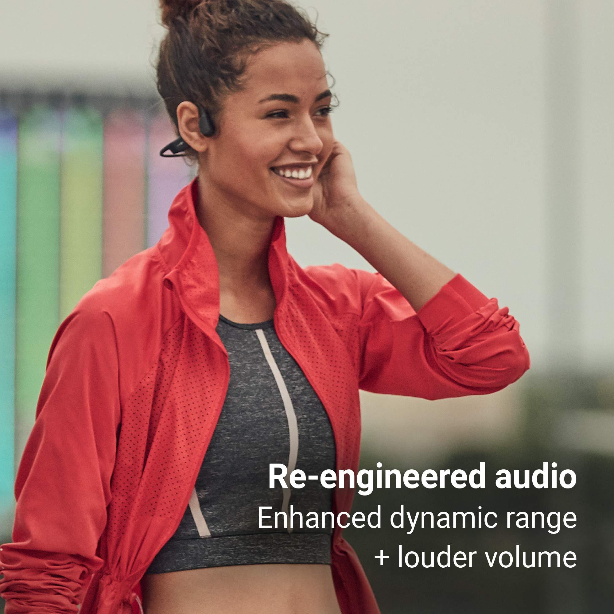 Aftershokz AFTERSHOKZ Aeropex Open-Ear Wireless Bone Conduction Headphones, IP67 Rated, Solar Red