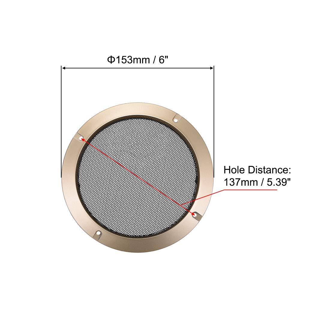 uxcell uxcell 5" Speaker Grill Mesh Decorative Circle Subwoofer Guard Protector Cover Accessories