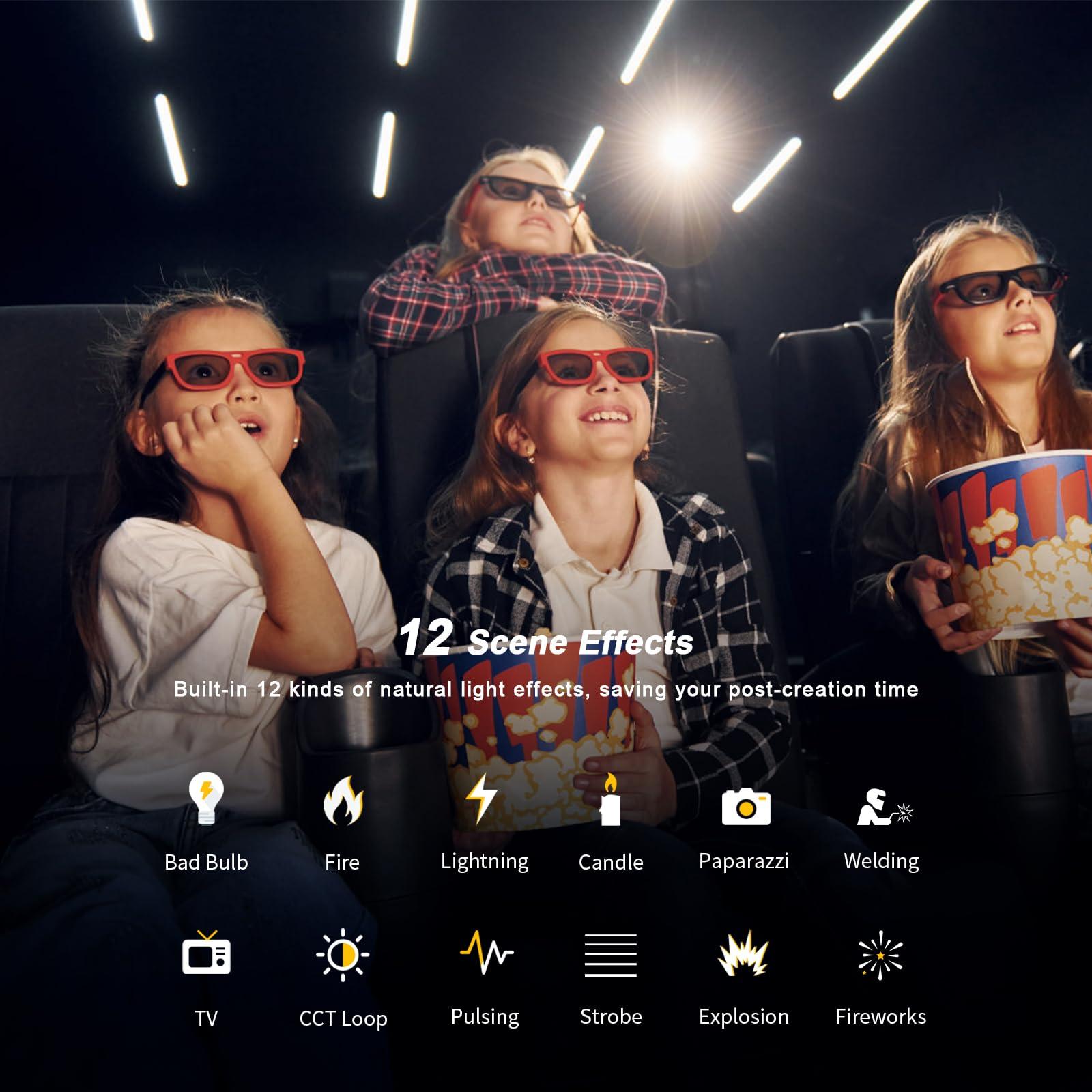 GVM Great Video Maker GVM LED Video Light with Bowens Mount, 300W Bi-Color Continuous Light with DMX/APP Control, Photography Lighting for Video Recording, SD300B Studio Lights 65000Lux/1m, CRI97+, 12 Effect, 2700-6800K