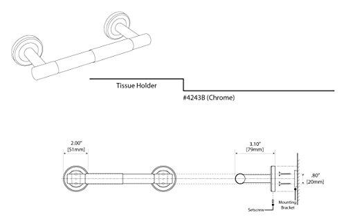 Gatco 4243B Latitude II Standard Toilet Paper Holder, Chrome image-6