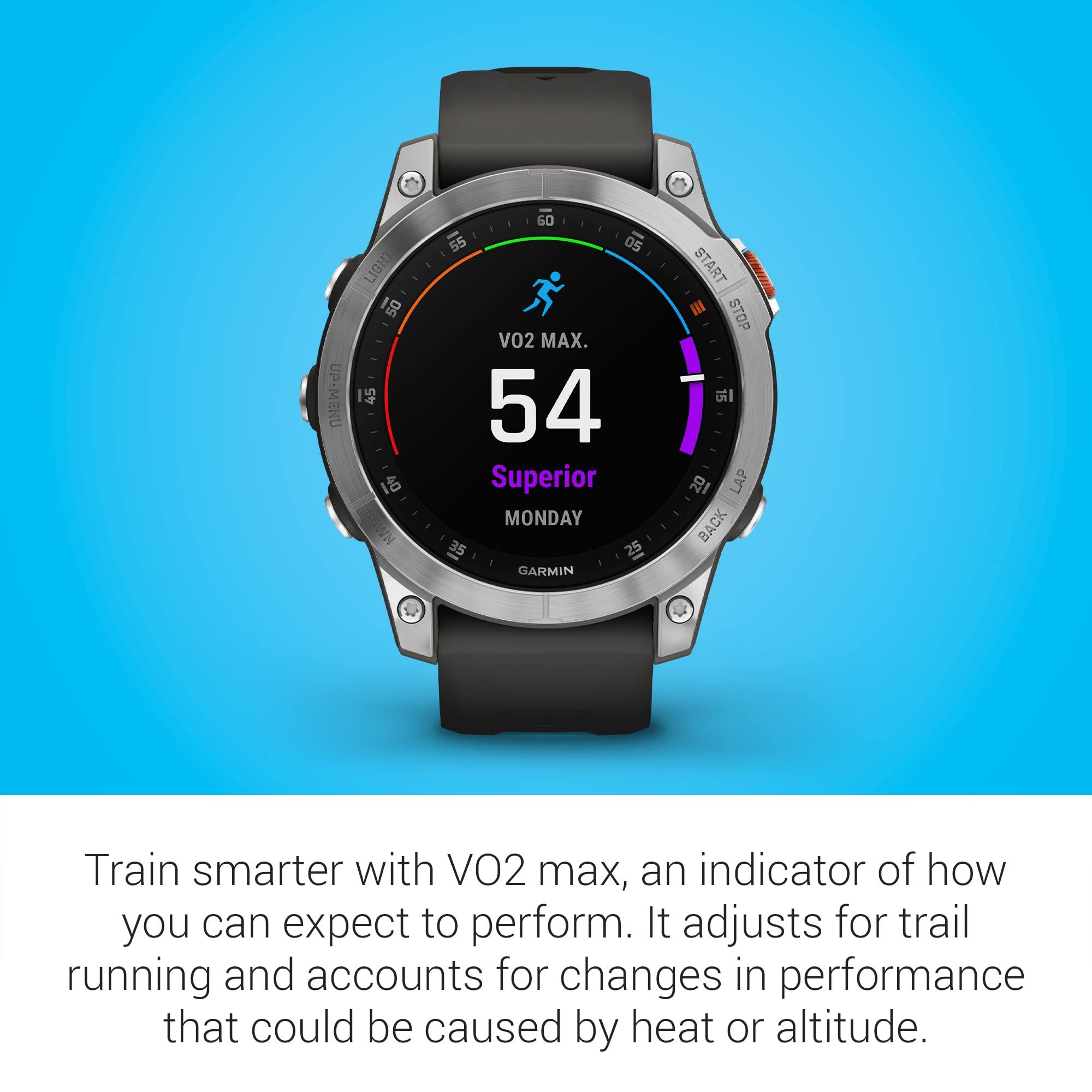 Garmin Garmin 010-02582-00 epix Gen 2, Premium active smartwatch, touchscreen AMOLED display, Adventure Watch with Advanced Features, Slate Steel (Renewed)