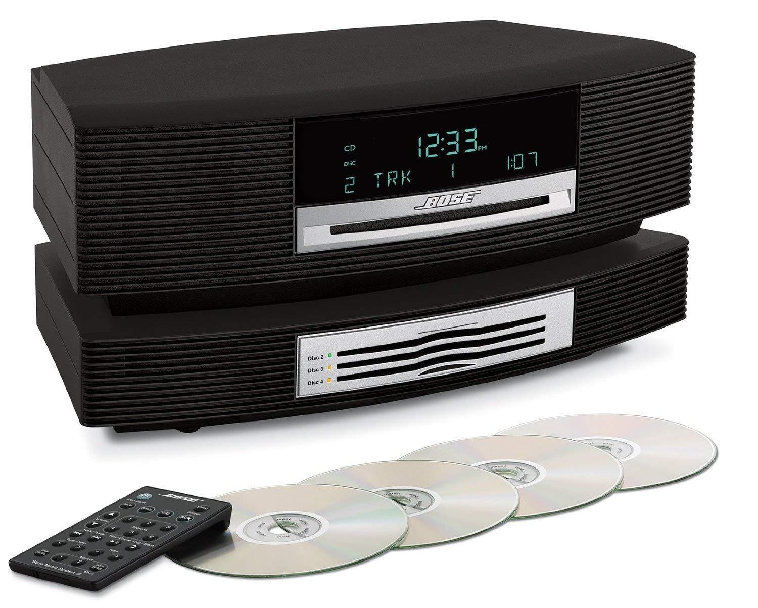 Bose Bose Wave Music System III w/ Multi CD Changer - Graphite Gray, Compatible with Alexa (Renewed)