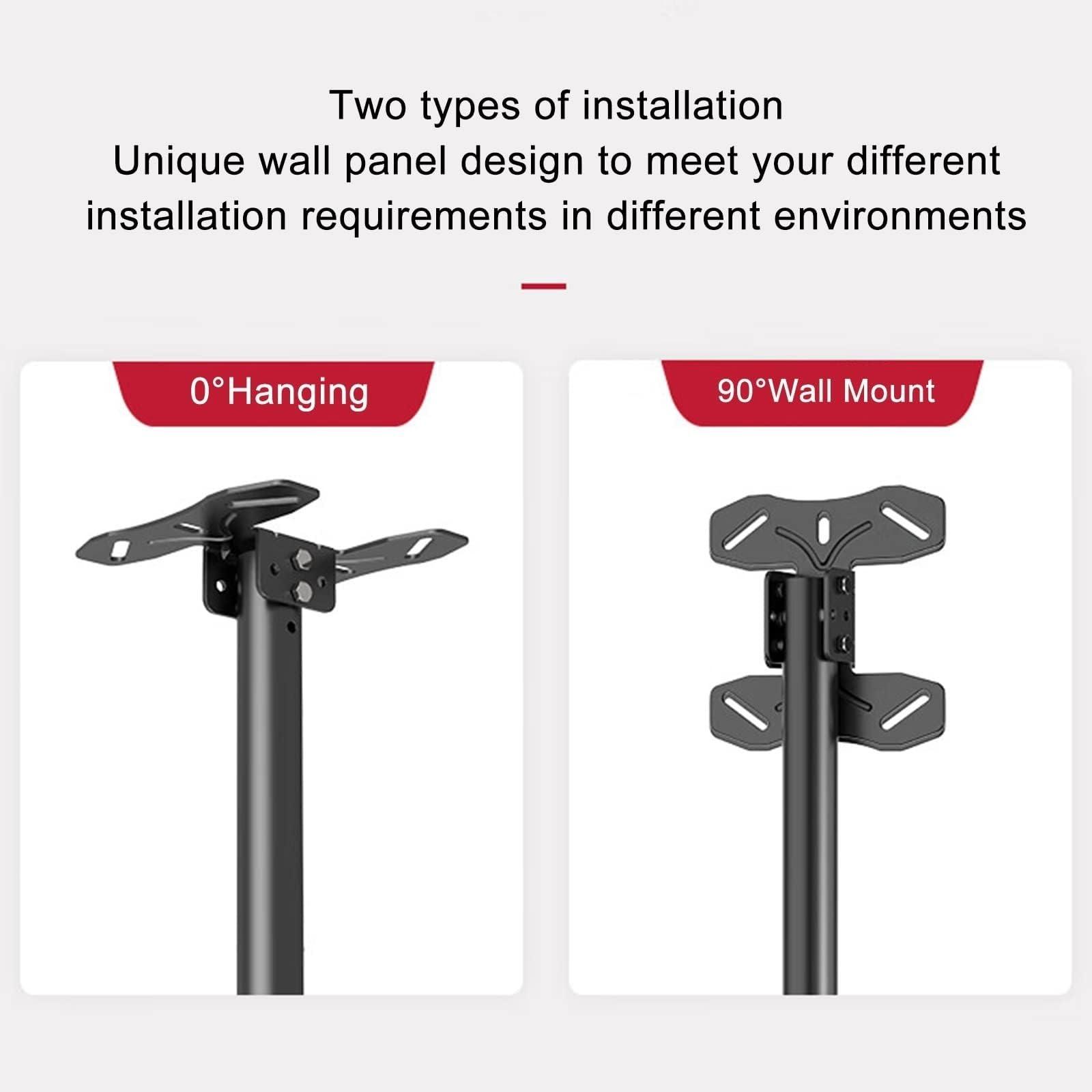 EoxinDm Wall Mount TV Bracket, 360 Deg Rotation Tilt Swivel TV Mount, Ceiling TV Mount, Fits 26-60 Inch TVs, VESA Max 400x400mm, Load 50Kg/110Lbs (Size : 4M) (Size : 3M)