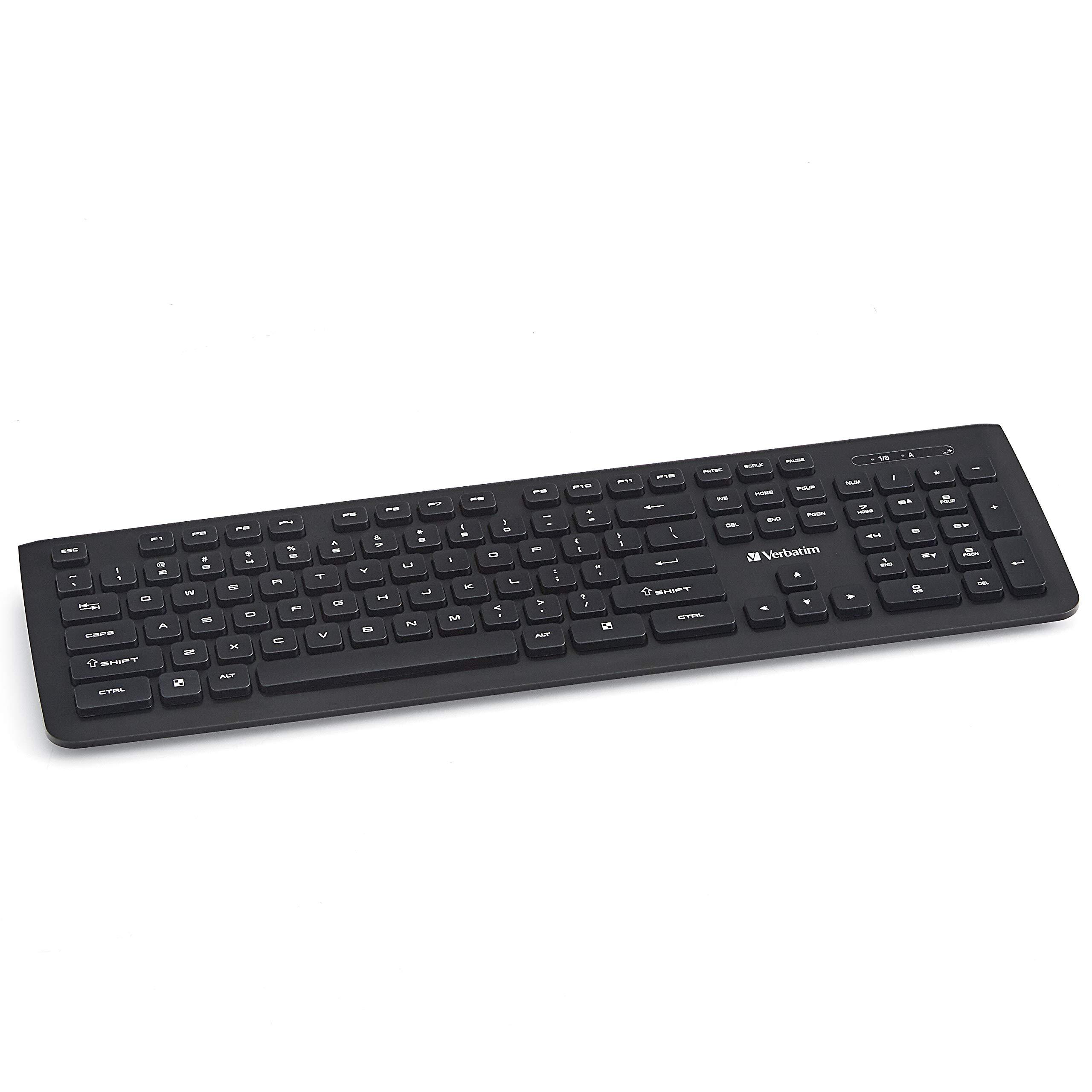 Verbatim Verbatim 2.4Ghz Wireless Slimline Keyboard Plug And Play USB Receiver Compatible with PC, Laptop