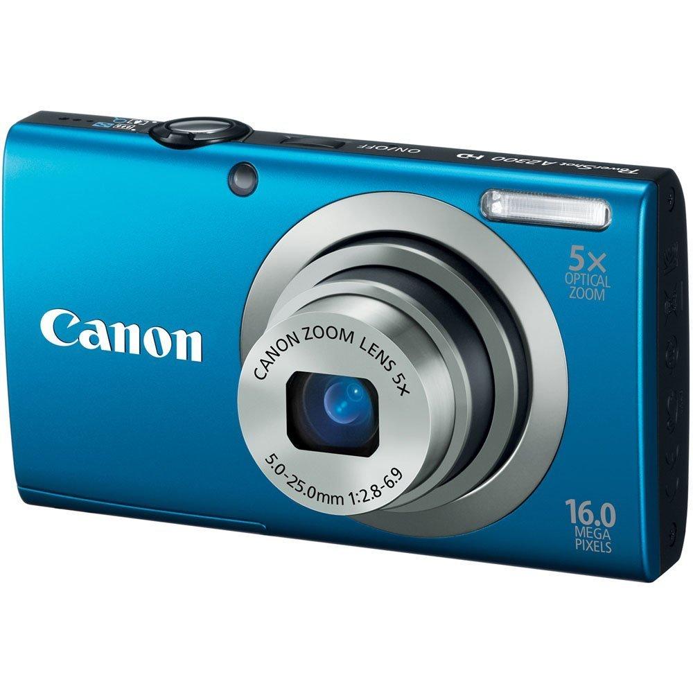 Canon Canon PowerShot A2300 16.0 MP Digital Camera with 5x Optical Zoom (Blue) (OLD MODEL) (Renewed)