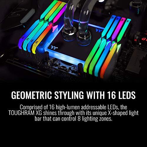Thermaltake Thermaltake TOUGHRAM XG RGB DDR4 4000MHz 16GB (8GB x 2) 16.8 Million Color RGB Alexa/Razer Chroma/5V Motherboard Syncable RGB Memory R016D408GX2-4000C19A