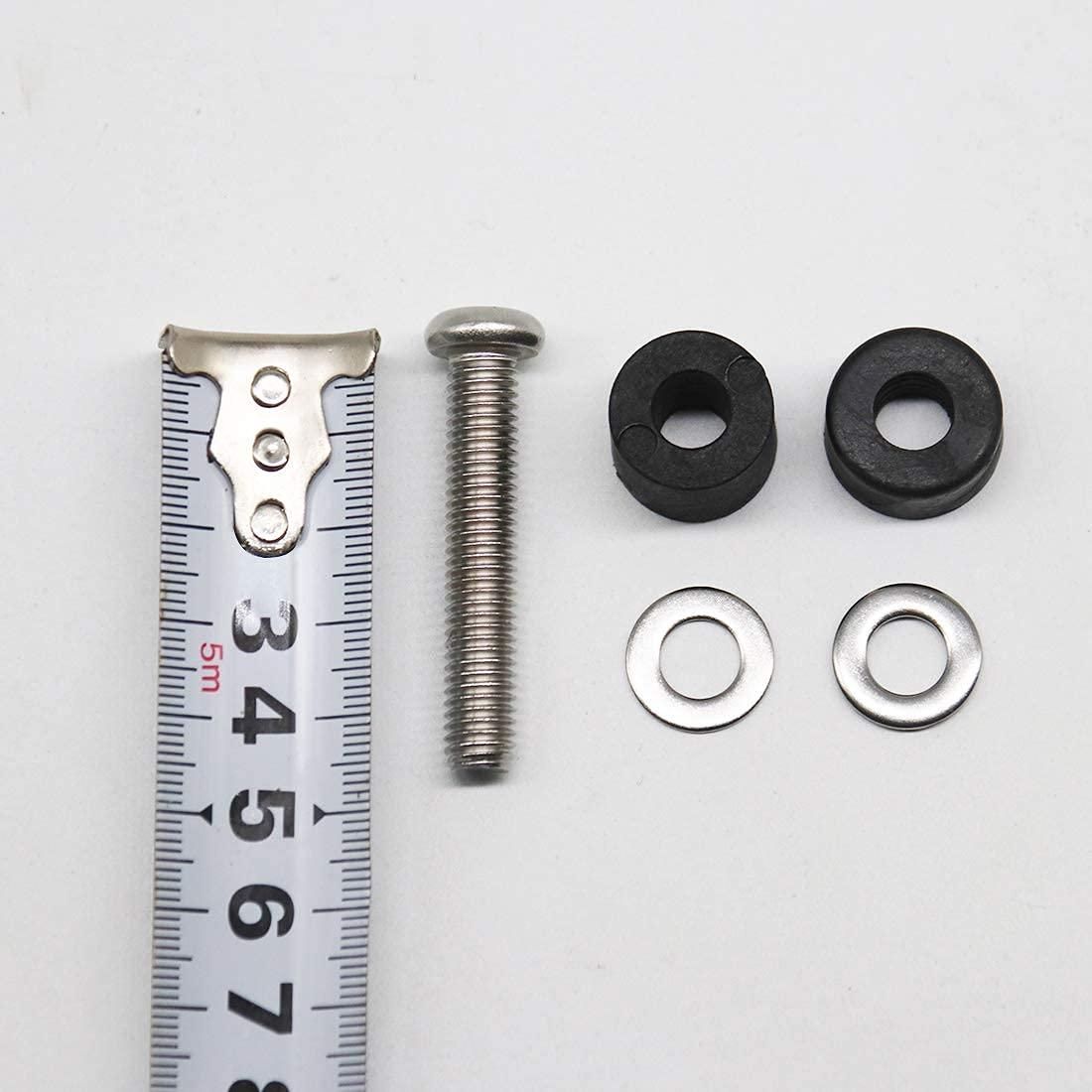 Adiyer Adiyer M8 Screws for Samsung TV Wall Mount 304 Stainless Steel M8 x 45mm TV Mounting Bolts Screws for Samsung TV with 25mm Long Spacers