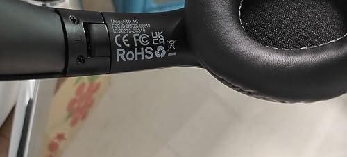 TUINYO TUINYO Wireless Headphones Over Ear, Bluetooth Headphones with Microphone, Foldable Stereo Wireless Headsetfor Travel Work TV PC Cellphone-Black