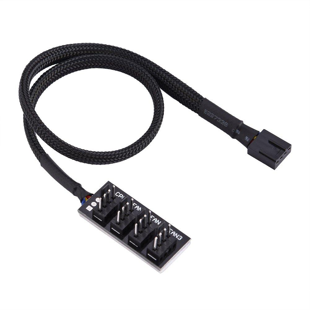 CUYT Fan Connector, 4-Pin Splitter Cable, for CPU Fan Modular Power Supply for Case Fan