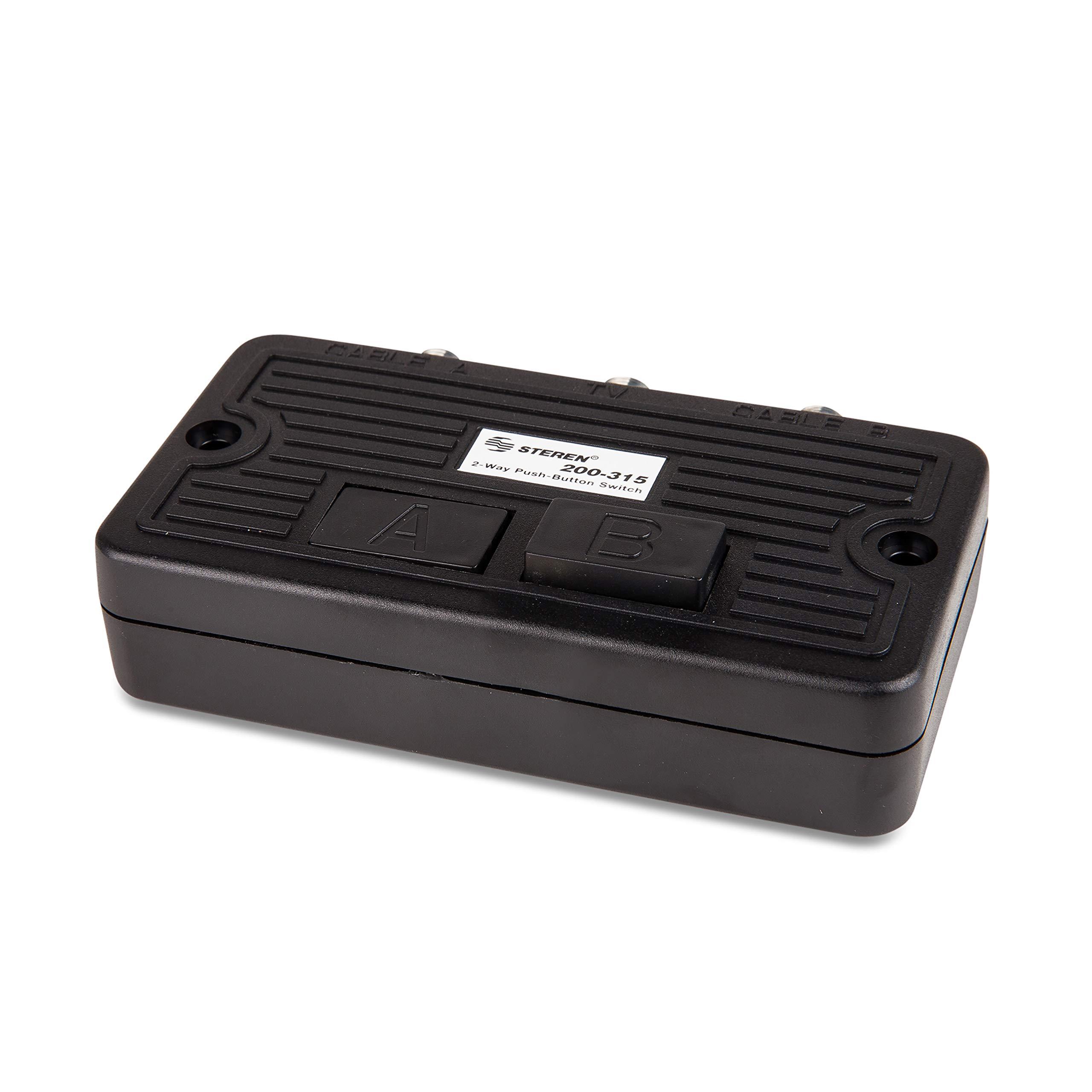 STEREN STEREN - 200-315, 2-Way Coaxial A/B Push-Button Switch TV Switch Box (Pack of 25) - AB switch coaxial, coaxial A/B switch, RG6 A/B Switch