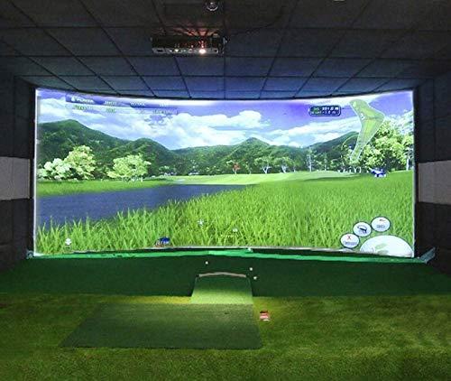 TheTerakart The Terakart Curved Self-standing Indoor/Outdoor Golf Frame with 1" corners and Golf Simulator Impact Screen (Corners with 300 x 300 cm Screen)