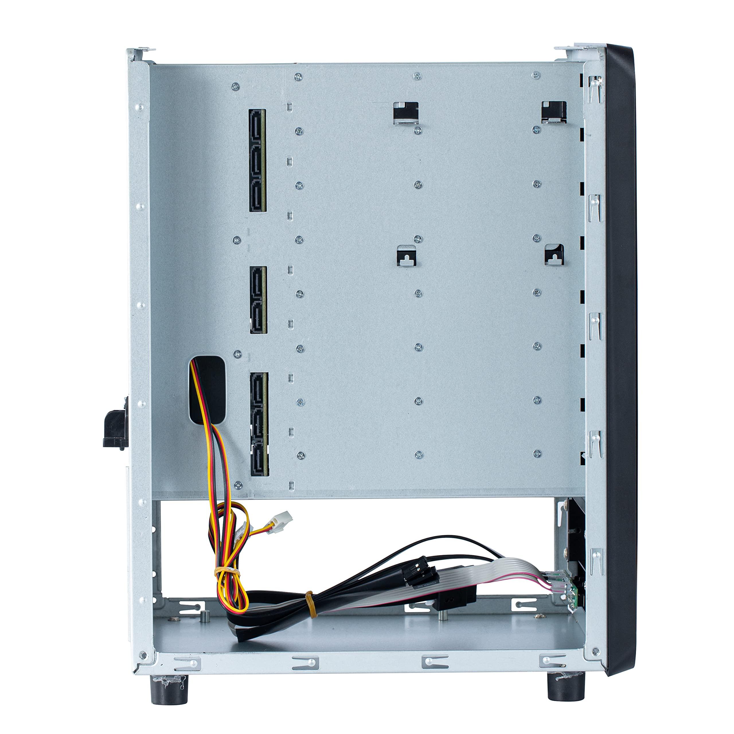 KCMconmey KCMconmey 8 + 2 Bay DIY NAS Case, 8 x 2.5 / 3.5 Tray + 2 x 2.5 Internal Bay. MB ITX. PSU Flex. Front USB 3.0 8cm Chassis Fan Hot Swap Backplane. Network Attached Storage Private Cloud Enclosure.