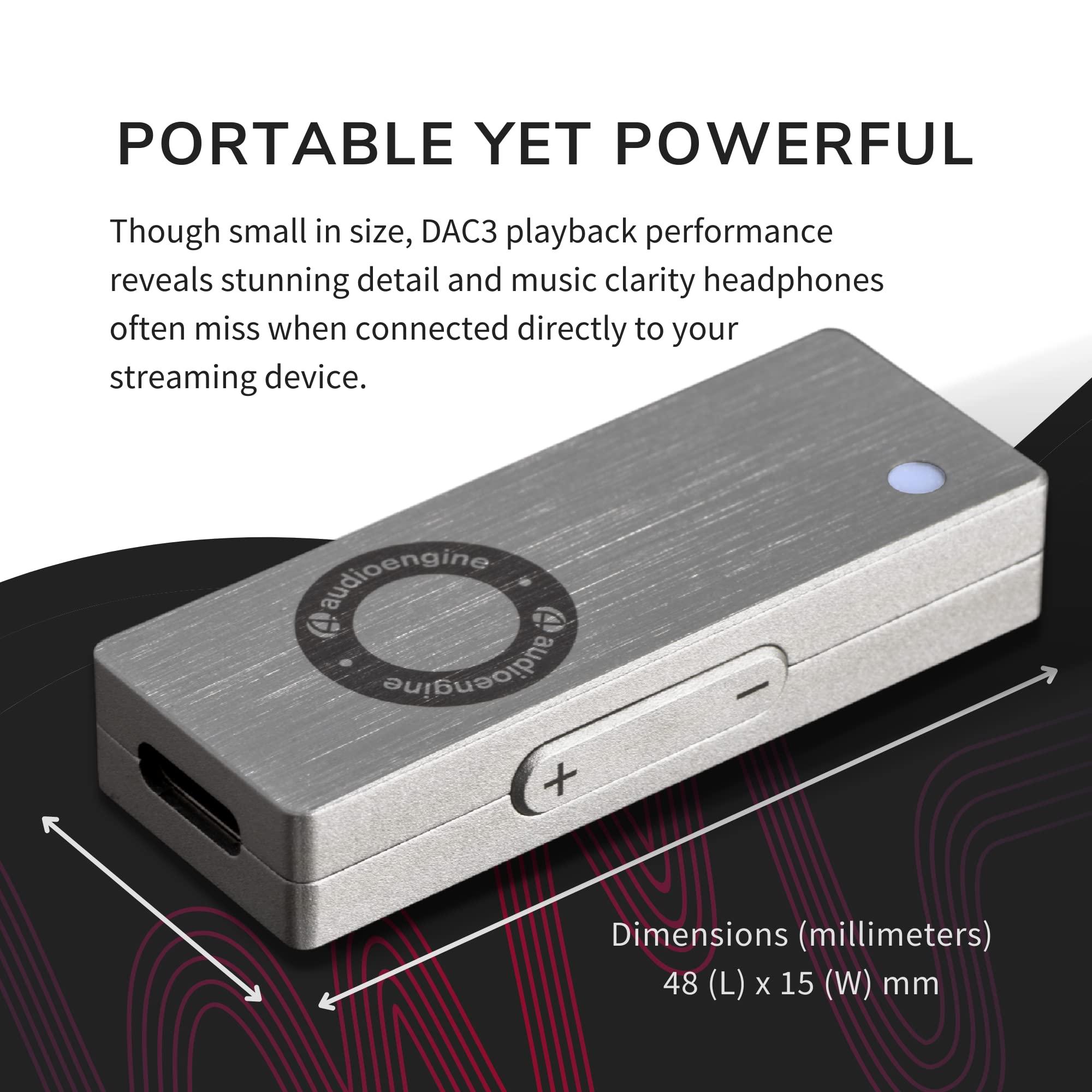 Audioengine Audioengine DAC3 32-Bit Mobile Headphone Digital to Analog Converter for Hi-Res Music and Audio