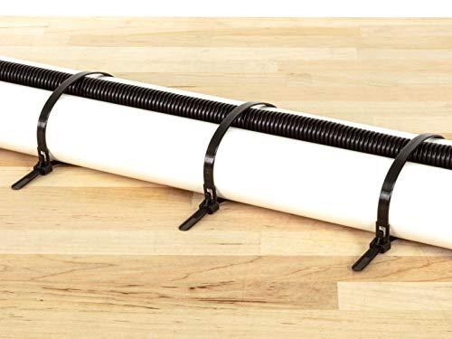 Secure Cable Ties 10 Inch releasable Black Cable tie - 100 Pack