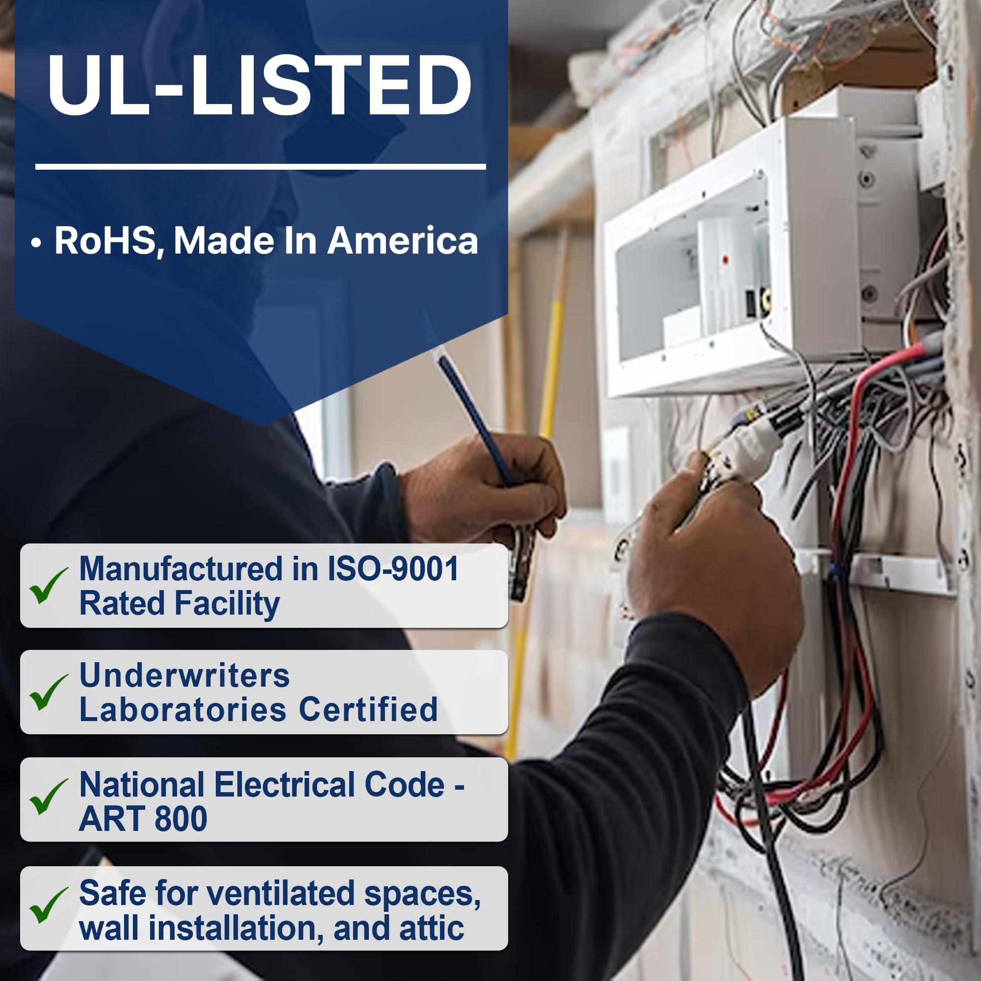Custom Cable Connection Custom Cable Connection 16 AWG 2 Conductor Stranded Shielded Plenum Cable White CL3P Jacket for Security/Alarm/Access Control/Sound - 100 Foot Roll in a bag