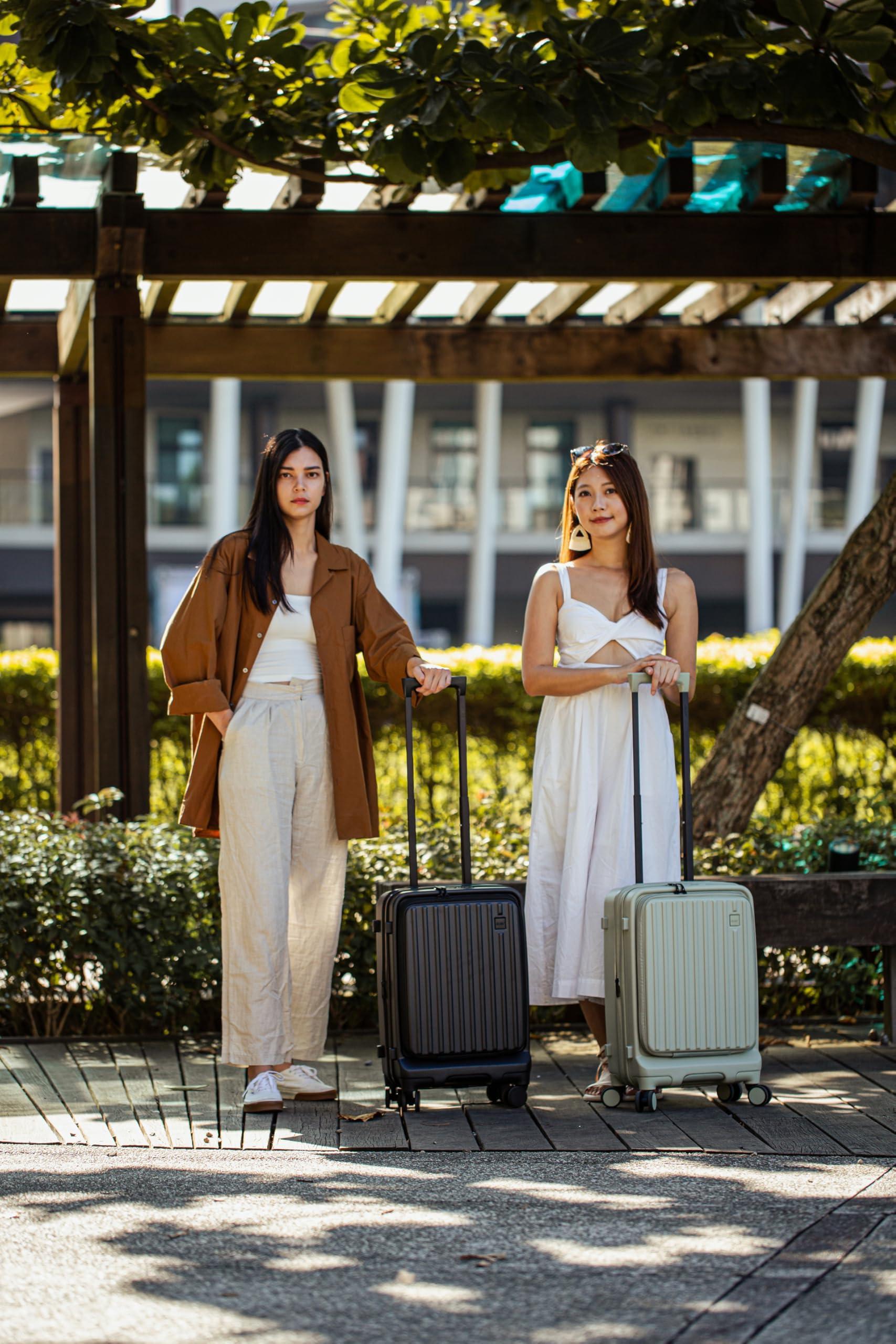 acer Acer Hardside Expandable Luggage Laptop Bag with Spinner Wheels, Black