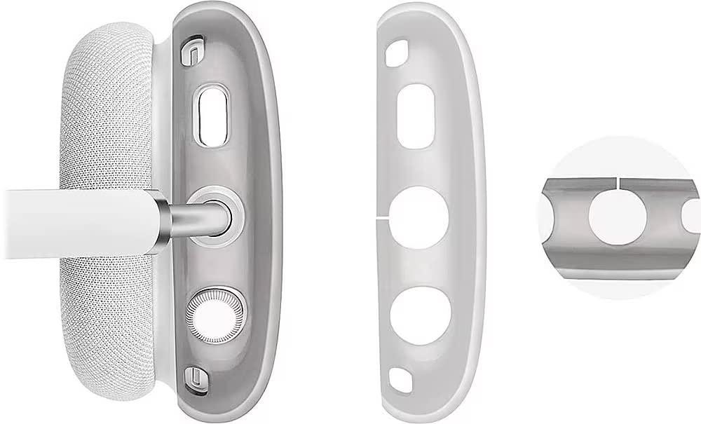 ZERODAMAGE SAHARA CASE SaharaCase Hybrid Flex Cover Case for Apple AirPods Max [Rugged] Headphone Protection Antislip Grip Slim (Transparent Black)