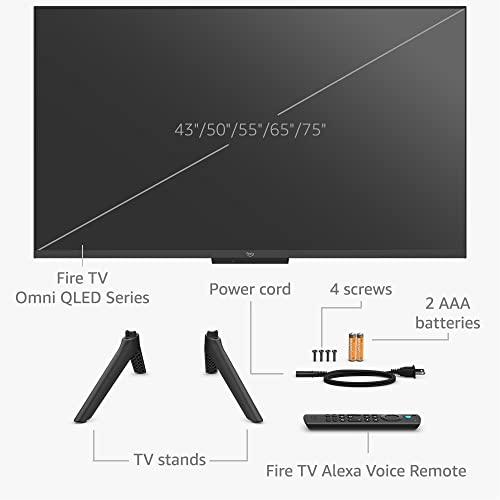 Amazon Amazon Fire TV 50\" Omni QLED Series 4K UHD smart TV, Dolby Vision IQ, Fire TV Ambient Experience, local dimming, hands-free with Alexa