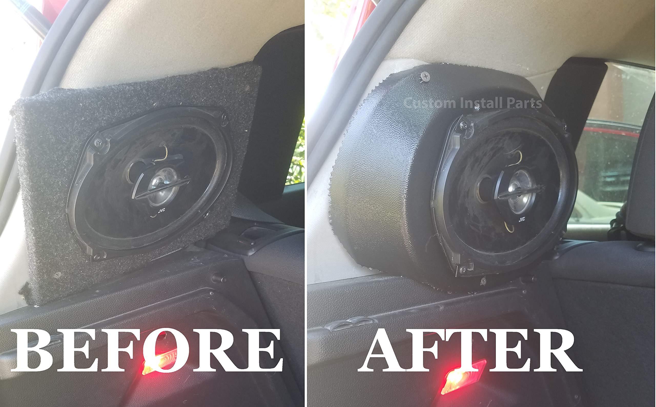 Custom Install Parts Custom Install Parts W69 Universal Angled Speaker Enclosures Boxes Pods Surface Mount for Install of 6 x 9 Speakers