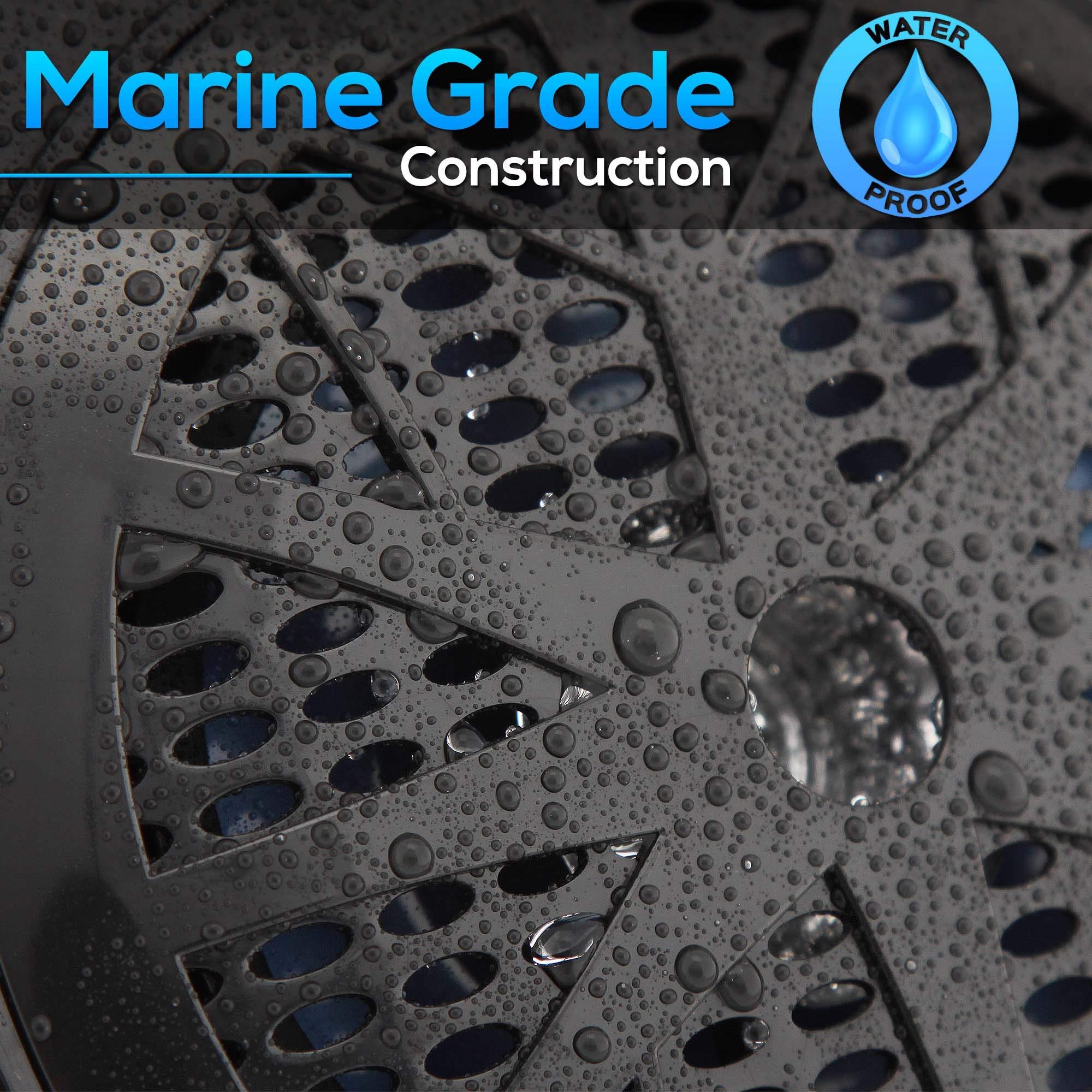 Pyle Pyle 4 Inch Dual Marine Speakers - Waterproof and Weather Resistant Outdoor Audio Stereo Sound & Marine Speakers - 5.25\" Inch Low Profile Slim Style Waterproof Wakeboard Tower