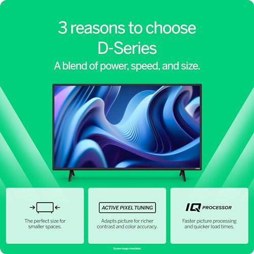 VIZIO VIZIO 32 inch D-Series HD 720p Smart TV with Apple AirPlay and Chromecast Built-in, Alexa Compatibility, D32h-J, 2022 Model