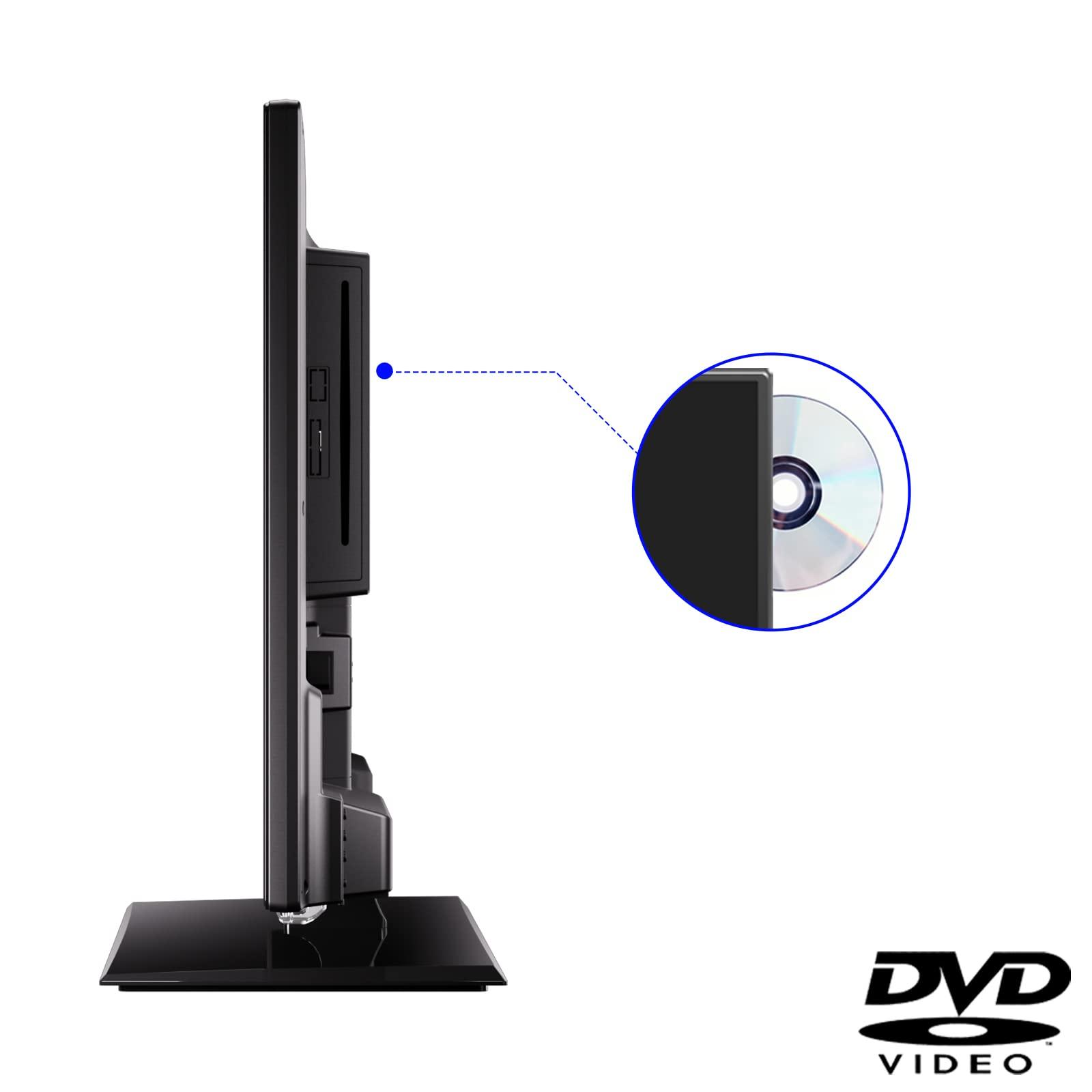 SYLVOX SYLVOX RV TV, 27-Inch 12 Volt Television, Smart Google TV, Full HD 1080P, DVD Built-in, 178 Wide Viewing, HDMI & USB Ports, AC/DC, Wide Voltage Protection, Trailer Seies