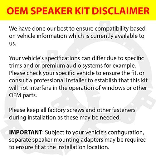 KICKER KICKER Speakers 6x9 inch for Jeep Renegade 2015-2020 Upgrade Kit - 4 Pack of DS Series with Harness, Car Audio Front and Rear Door Speaker DSC6930, 43DSC69304