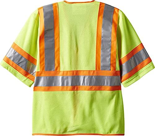 VIKING Viking Class 3 Hi Vis Safety Vest - Durable T Reflective Vest with Vi-Brance Reflective Material; ANSI/ISEA Compliant, Green - X-Large