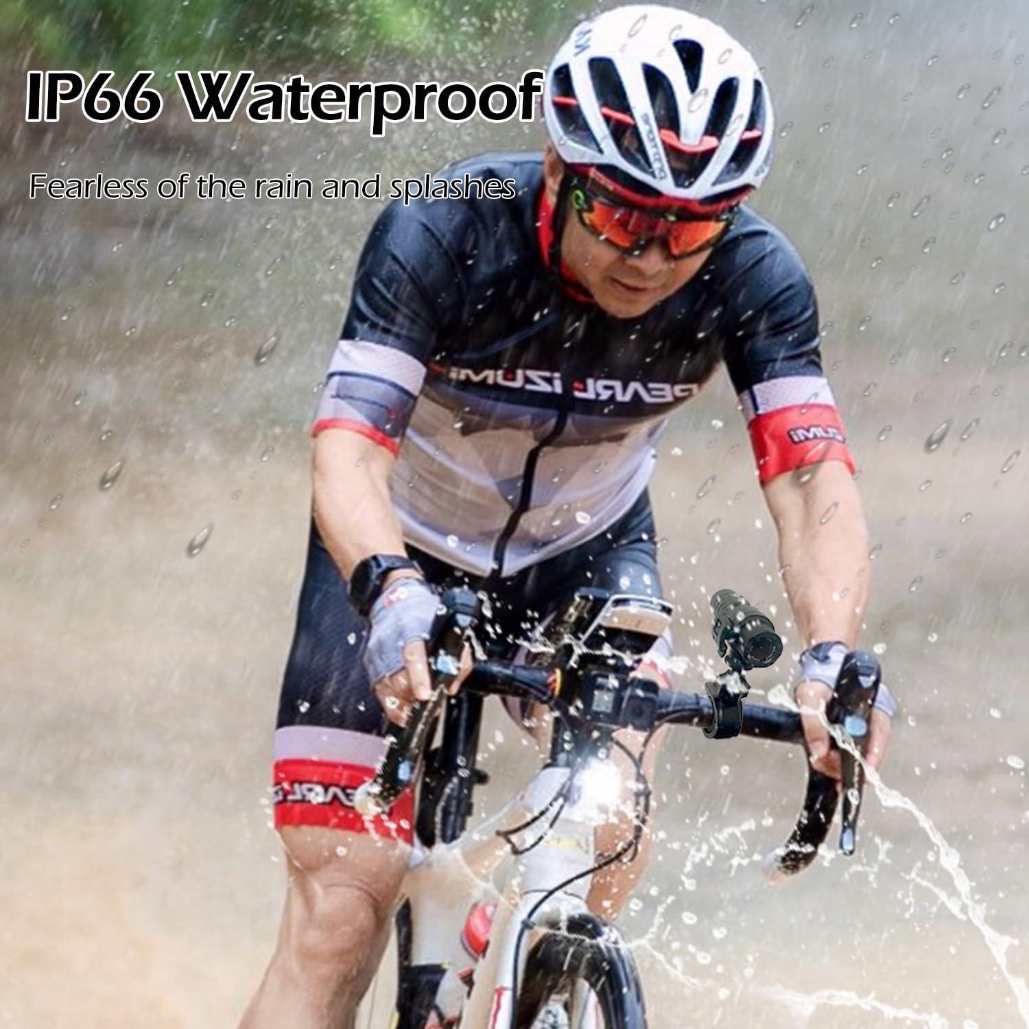 ABTOCWUK ABTOCWUK WiFi Motorcycle Helmet Camera, HD 1080P Bike Video Camera, IP66 Waterproof Motorbike Helmet Camera, Outdoor Sports Action Camera