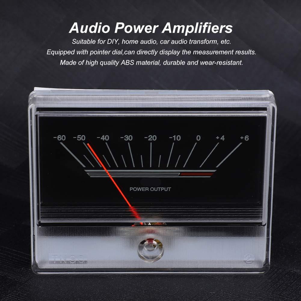 Shanrya VU Audio Meter, Stable Performance Mini VU Meter Audio Power Amplifiers Long Service Life with Blue Words Backlight for DIY Home Audio, Car Audio Transform