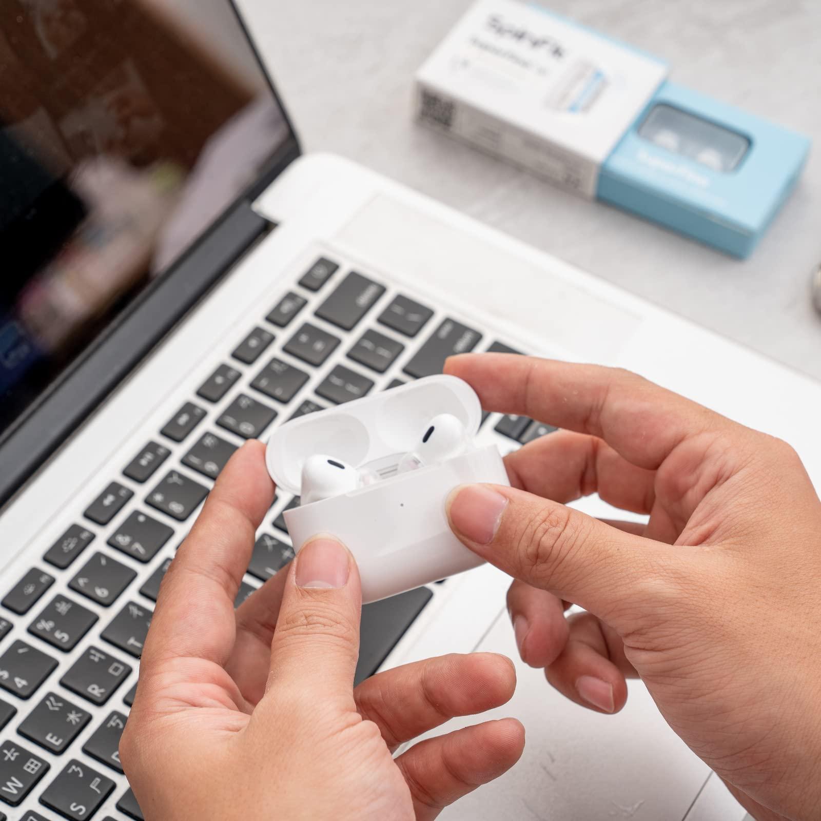 SpinFit SpinFit Superfine for AirPods Pro Gen 1 & 2 - SS - Medical Grade Silicone Patented Replacement Ear Tips and Adapters for Supreme Comfort (one Pair)(Ear Tips Installed)