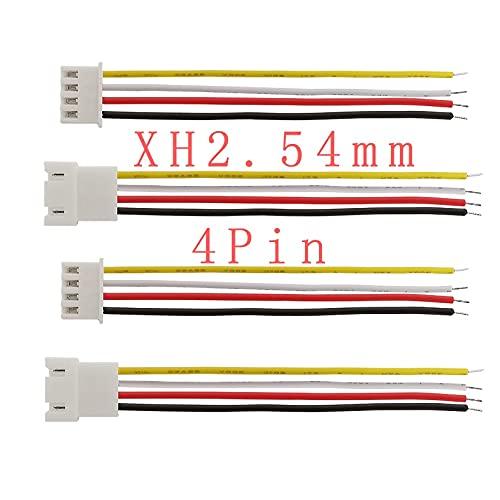 Nuojie Connect Plug Connector 26AWG Cable Length 20CM 4Pin JST XH2.54 Pitch 2.54mm Male Female Plug Socket Wire Connectors for DIY Robots Lighting Appliances (Color : Female, Package : 20PCS)