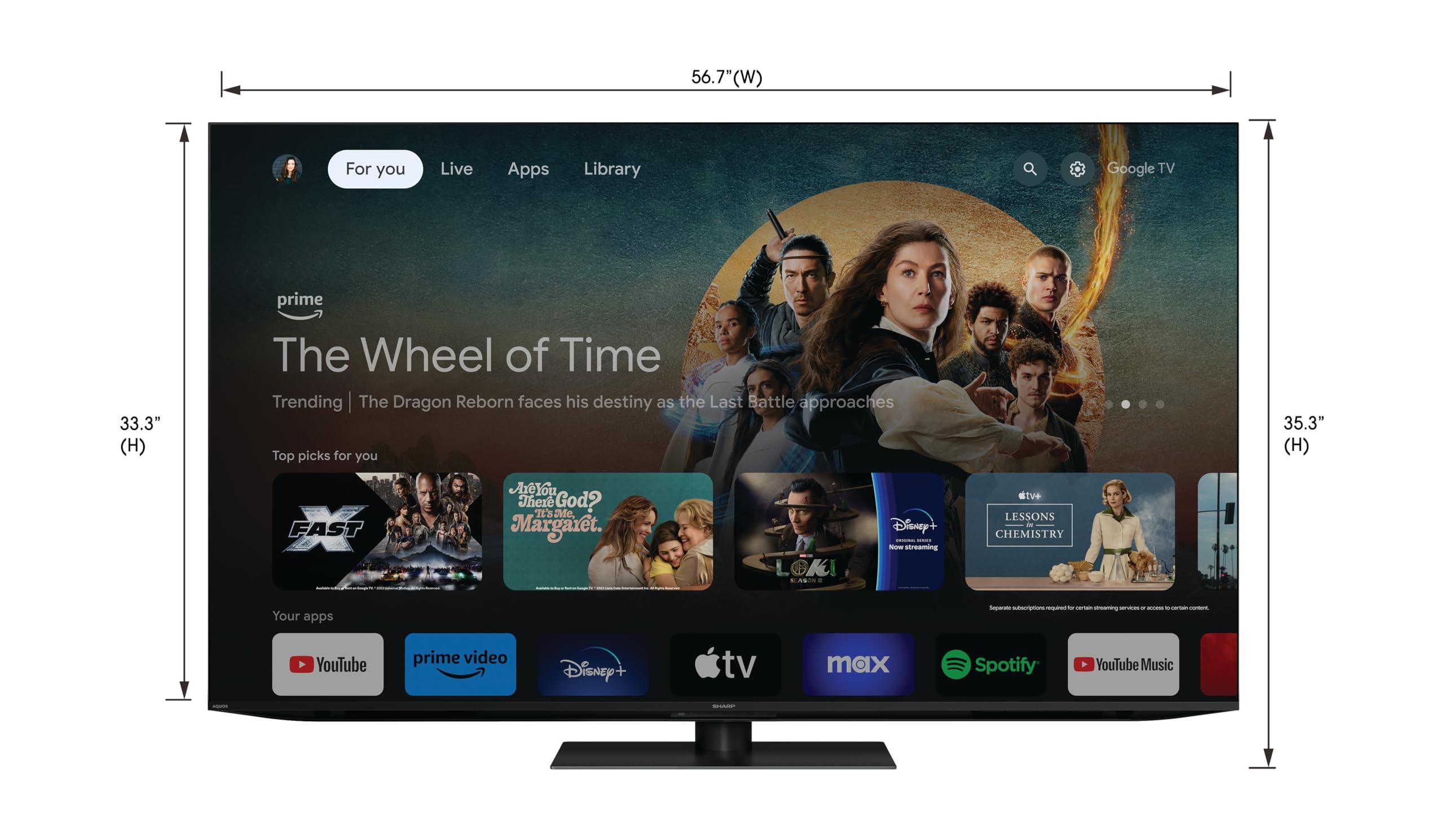 Sharp Sharp 65\" Class AQUOS XLED 4K Ultra HD Mini LED Google TV