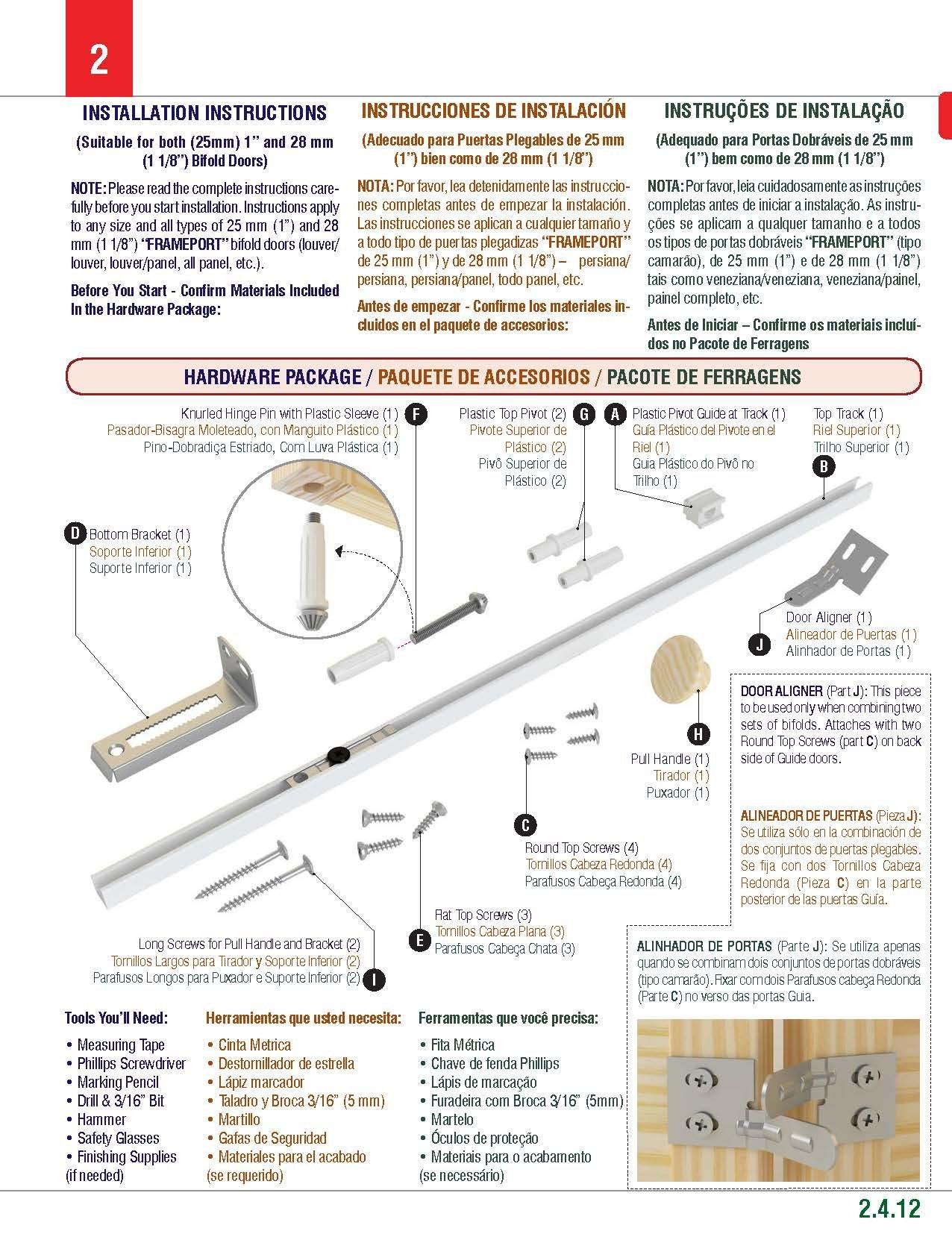 Kimberly Bay Closet Door, Bi-fold, Louver Panel Plantation (24x80)