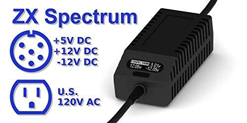 AirDrive ZX Spectrum PSU OLED Digital Black US - Replacement ZX Spectrum Power Supply, US Plug