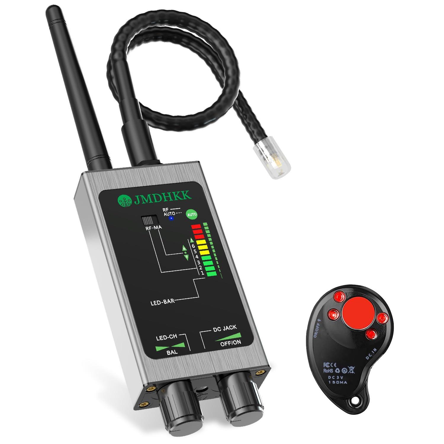 JMDHKK JMDHKK M8000 Hidden Camera Detector, Bug Detector,Camera Finder, Bugging Device Detector for Hotels, Travels, Vehicles, Offices, Public Fitting Rooms (Silver)