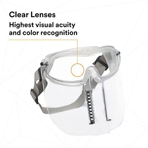 3M 3M Modul-R Safety Goggle, 40658-00000-10 Clear Anti Fog Lens with Chin Protector (Pack of 1)