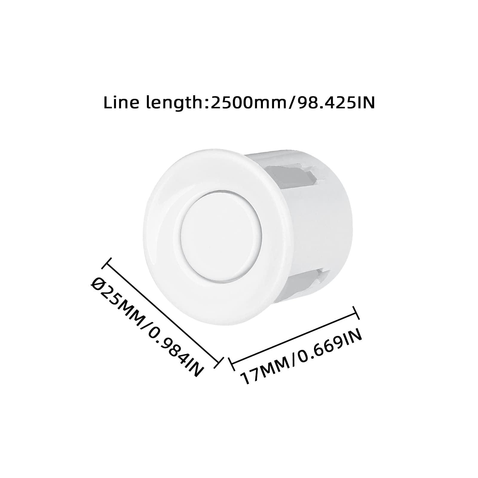 SANDETOUN SANDETOUN Reverse Sensor for Car Parking Sensor Kit Backup Sensor for Car Adjustable Volume Parking Sensor Compact and Easy to Install Affordable Backup Sensor Kit Enhanced Safety for DriversWhite