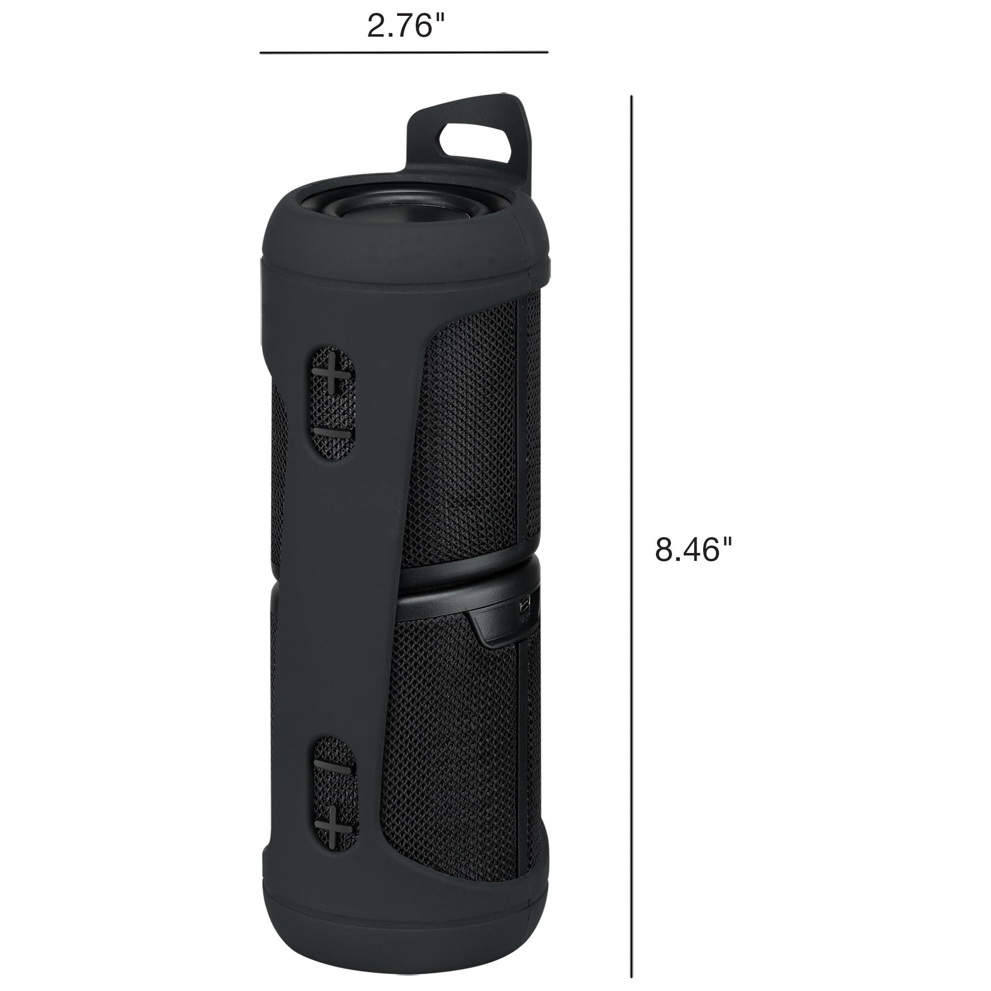 iLive Electronics iLive Electronics Magnetic + Portable Wireless Bluetooth Speaker Set with Fabric and Rubberized Coating Carry Strap and TWS System, Black, Pair, ISB2133B