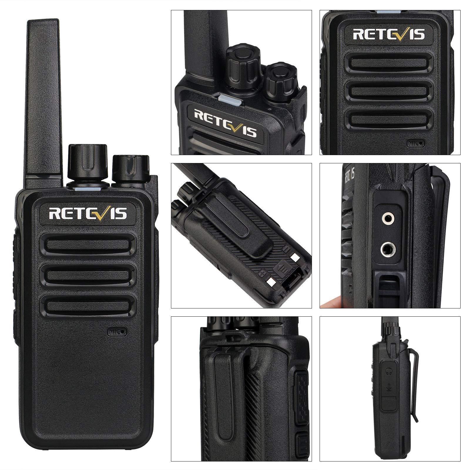 Retevis Retevis RT68 Walkie Talkies 16 Pack Bundle with 6 Way Multi Charger and Earpiece 6 Pack, Portable FRS Two-Way Radios Rechargeable, Long Range, Rugged 2 Way Radios for Adults School Church